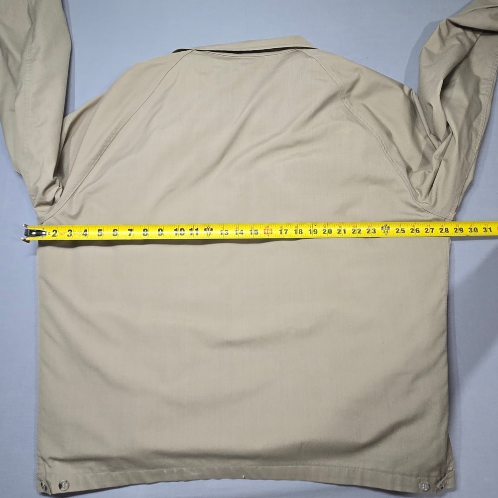 London Fog‎ Mens Vintage Tan Faux Fur Lined Harrington Jacket Size 52 Long Khaki - Picture 5 of 5
